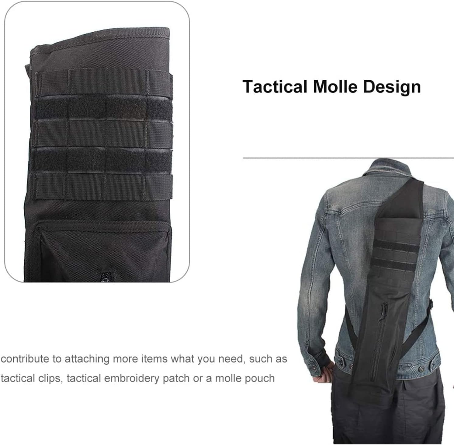 KRATARC Archery Multi-Function Back Arrow Quiver with Molle System Shoulder Arrows Holder Hanged Target Shooting Quiver for Arrows