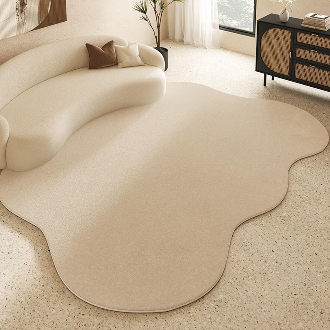 Tapis fausse laine 80x120 vintage lavable pour chambre et séjour