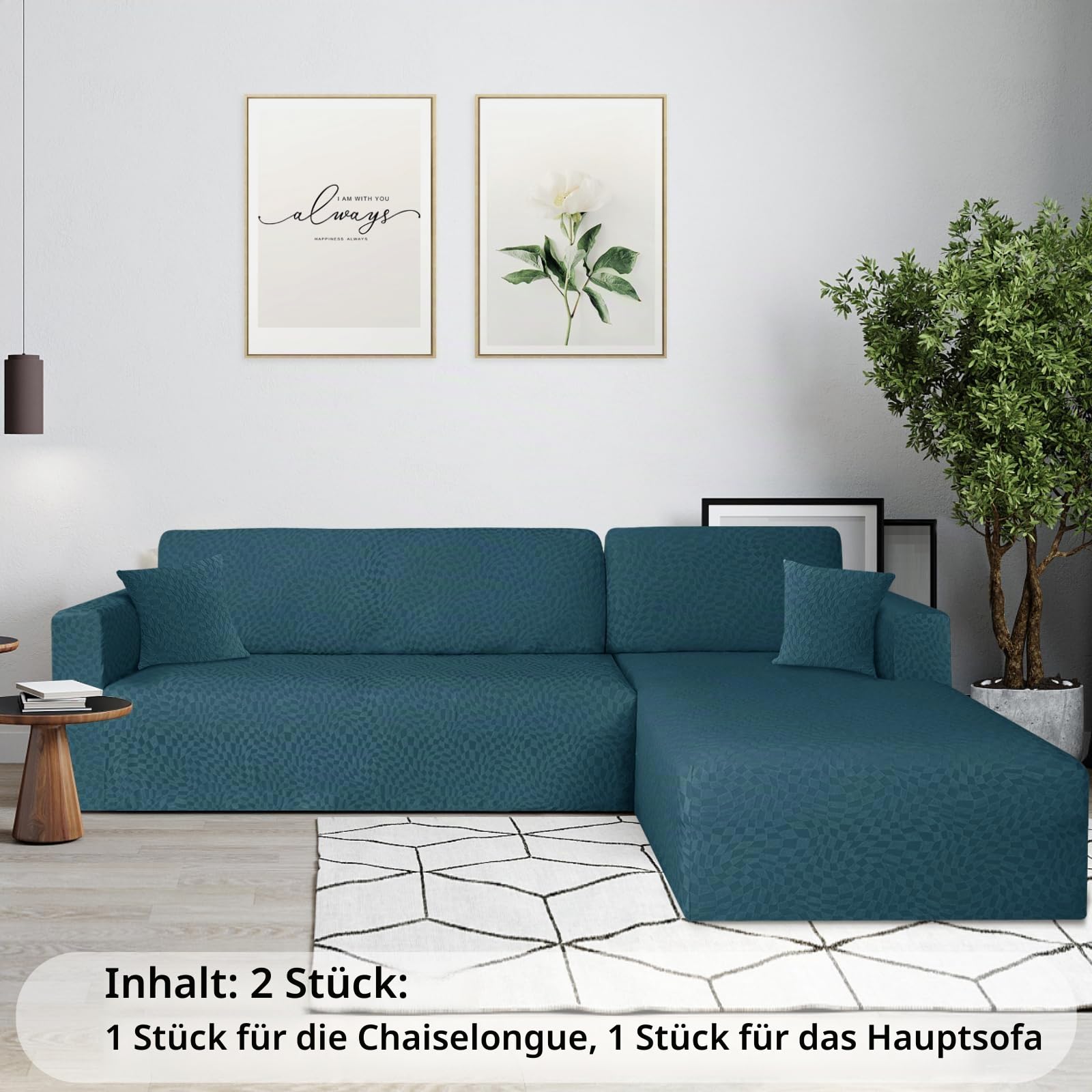 Ystyle Sofabezug L Form Stretch Links/Rechts, 1+2 Sitzer, Türkis | Elastisch Sofabezug Ecksofa Couchbezug L Form, Universal Sofa Überzug Ecksofa, Couch Cover L Shape Sofaschoner Schonbezug