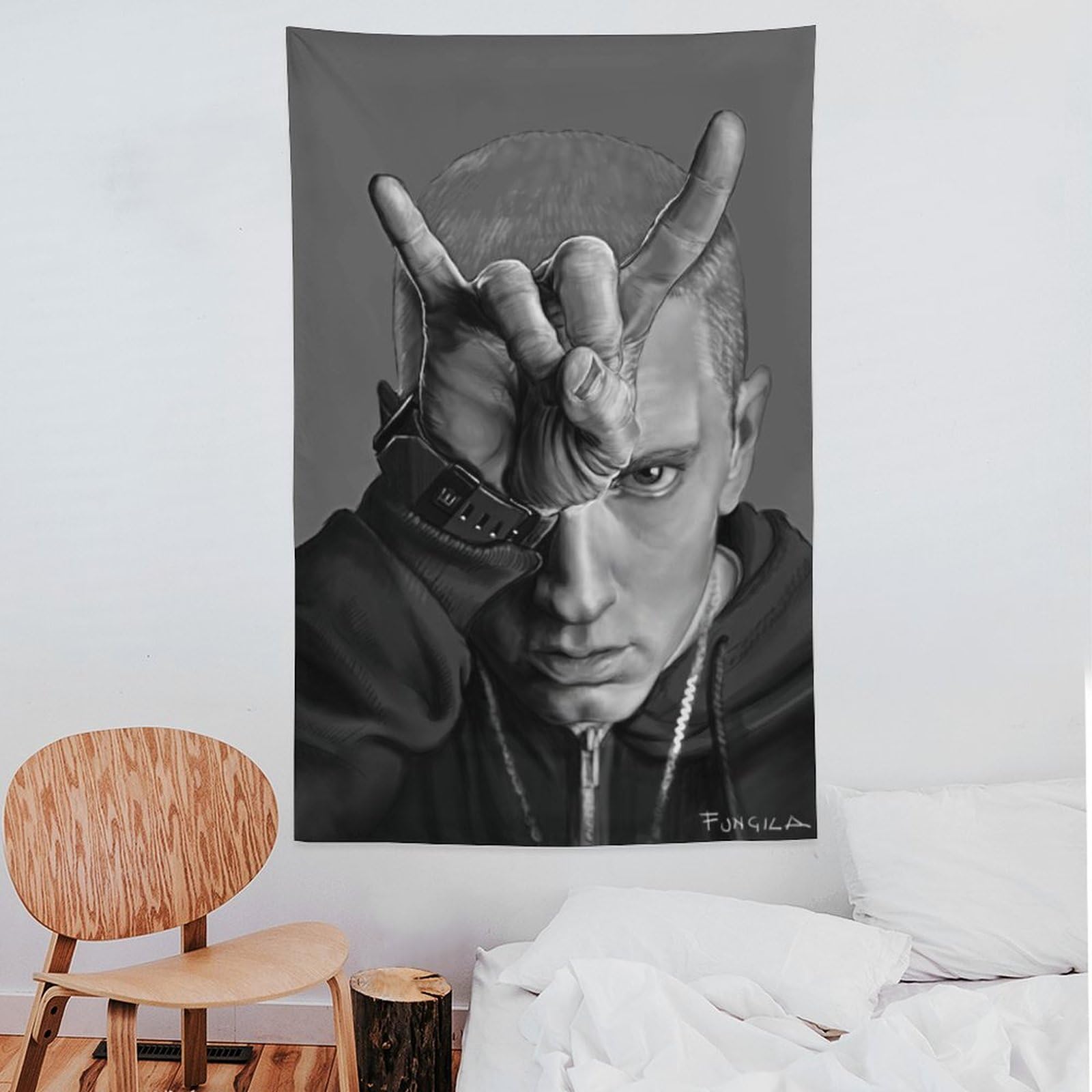 Poster con stampa artistica da parete, motivo: cantante rap, hip hop, tutte le stelle, 152 x 228 cm