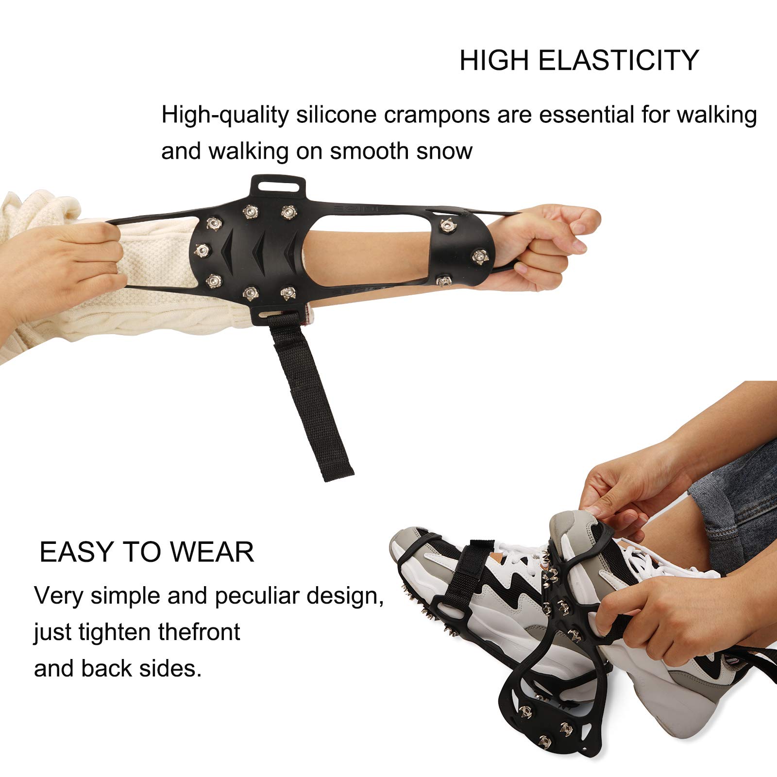 Micro Crampons De Neige Pour Chaussure De Trail Grande Taille Jusqu'au