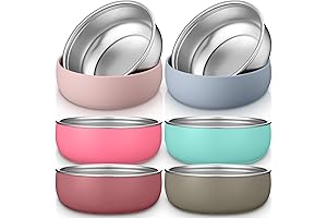 Nuogo Stainless Steel Snack Containers for Kids (6 Pack)