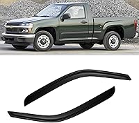 Vista 9 de Viseras de ventana para Chevy Silverado y Sierra 1500/2500 1999-2006, protectores de lluvia, deflector de pantalla, deflector de sombra humo oscuro