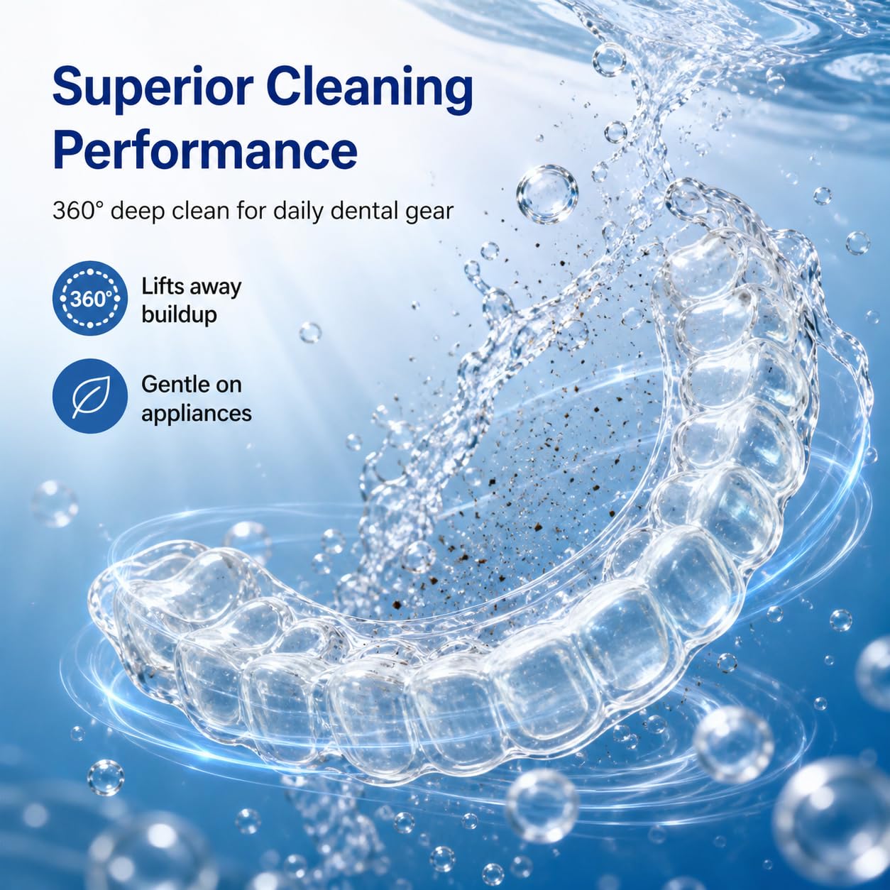 Ultrasonic Retainer Cleaner - Wireless Dental Pod -4