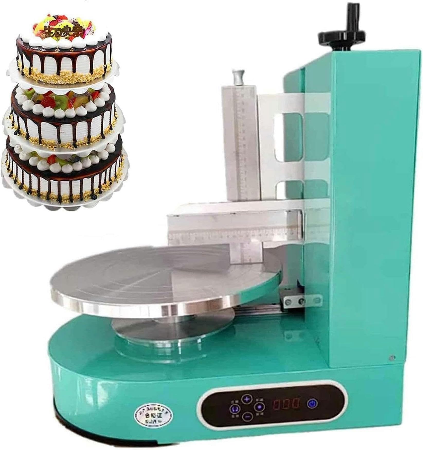 Esparcidor automático de Pasteles de 4-12 Pulgadas, Decorador de Revestimiento Suave de Crema de Mantequilla para Pasteles de cumpleaños, Máquina alisadora de Crema de Mantequilla