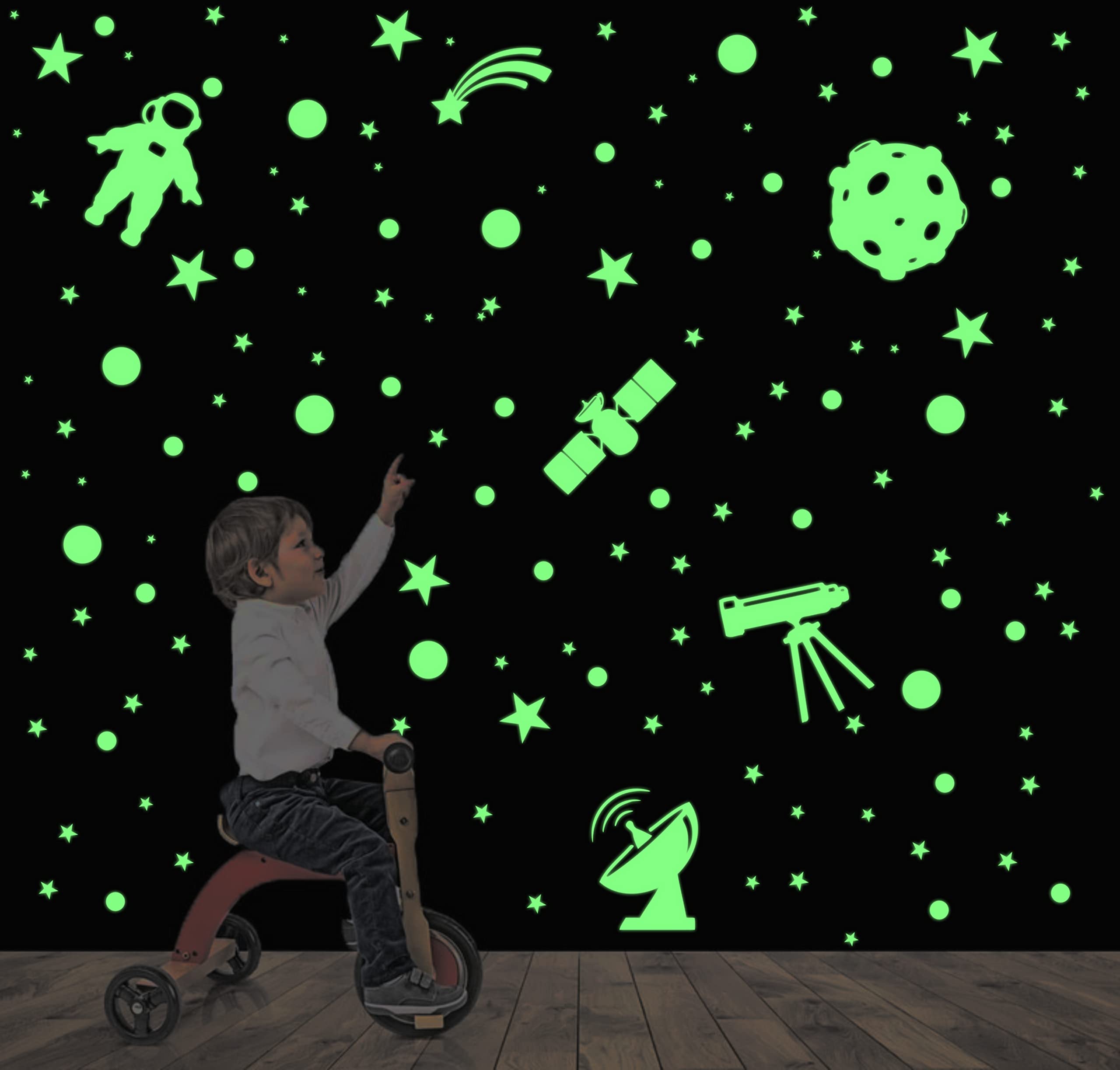Dreamkraft Night Sky Adventure Featuring Astronaut, Telescope, Stars and Moon Glow in The Dark Redium Wall Sticker for Room Decor Kids Room Decor (B0BVZ45QRS) Amazon Price History, Amazon Price Tracker