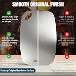 Cutting Board Non-Toxic, 304 Stainless Steel Cutting Board Double Sided, 15" x 11" Chopping Board for Kitchen, Dishwasher Safe Chopping Board for Meat, Vegetables or Fruit, Large