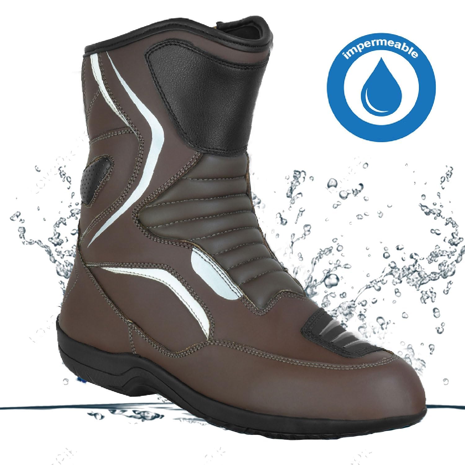 Scarpe da moto da uomo, scarpe da strada rinforzate, protezione dagli impatti, suola antiscivolo