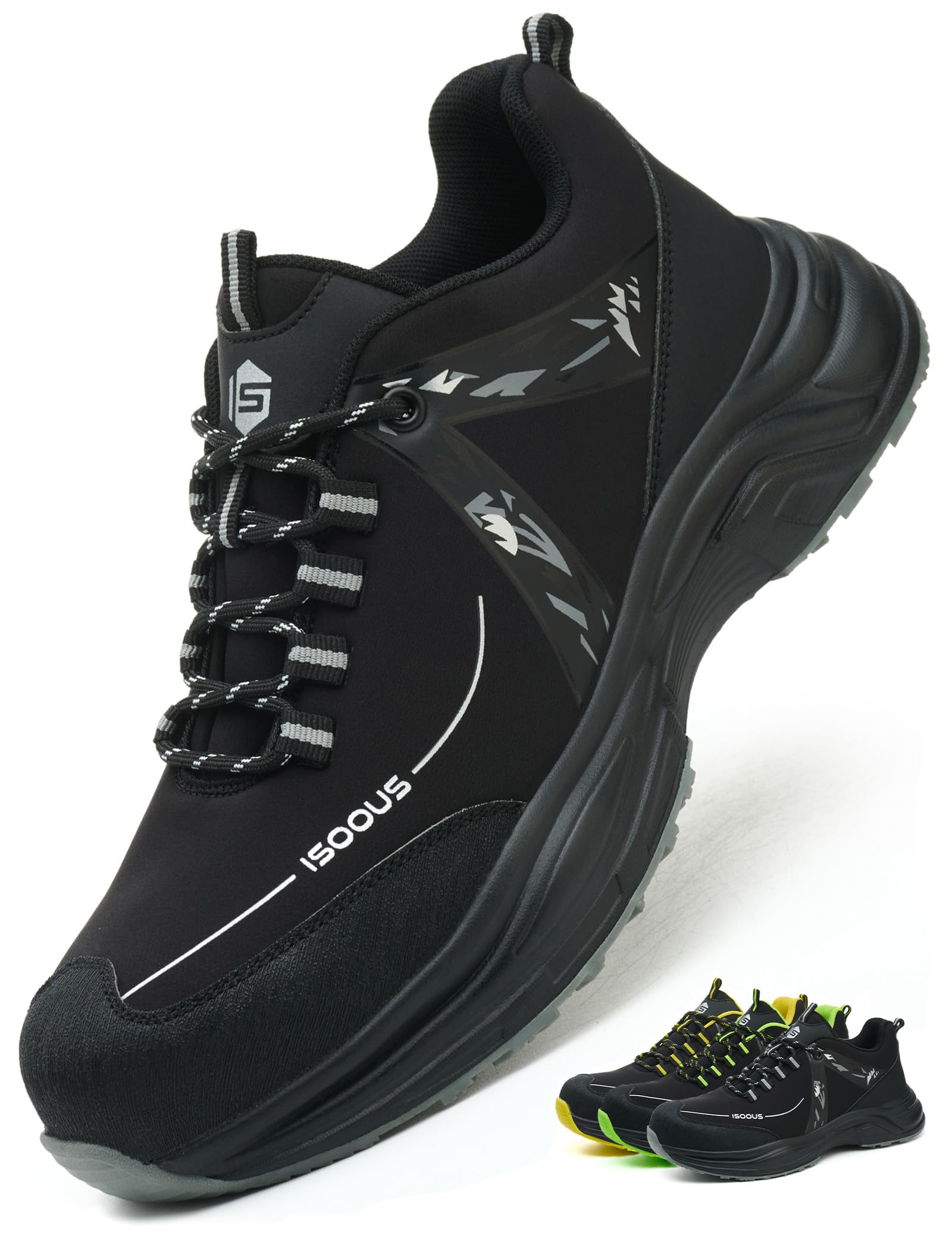 ISOOUS Chaussures de Sécurité Hommes Femmes Basket de Securite Légère Respirante Chaussure de Travail Confortable Antidérapante