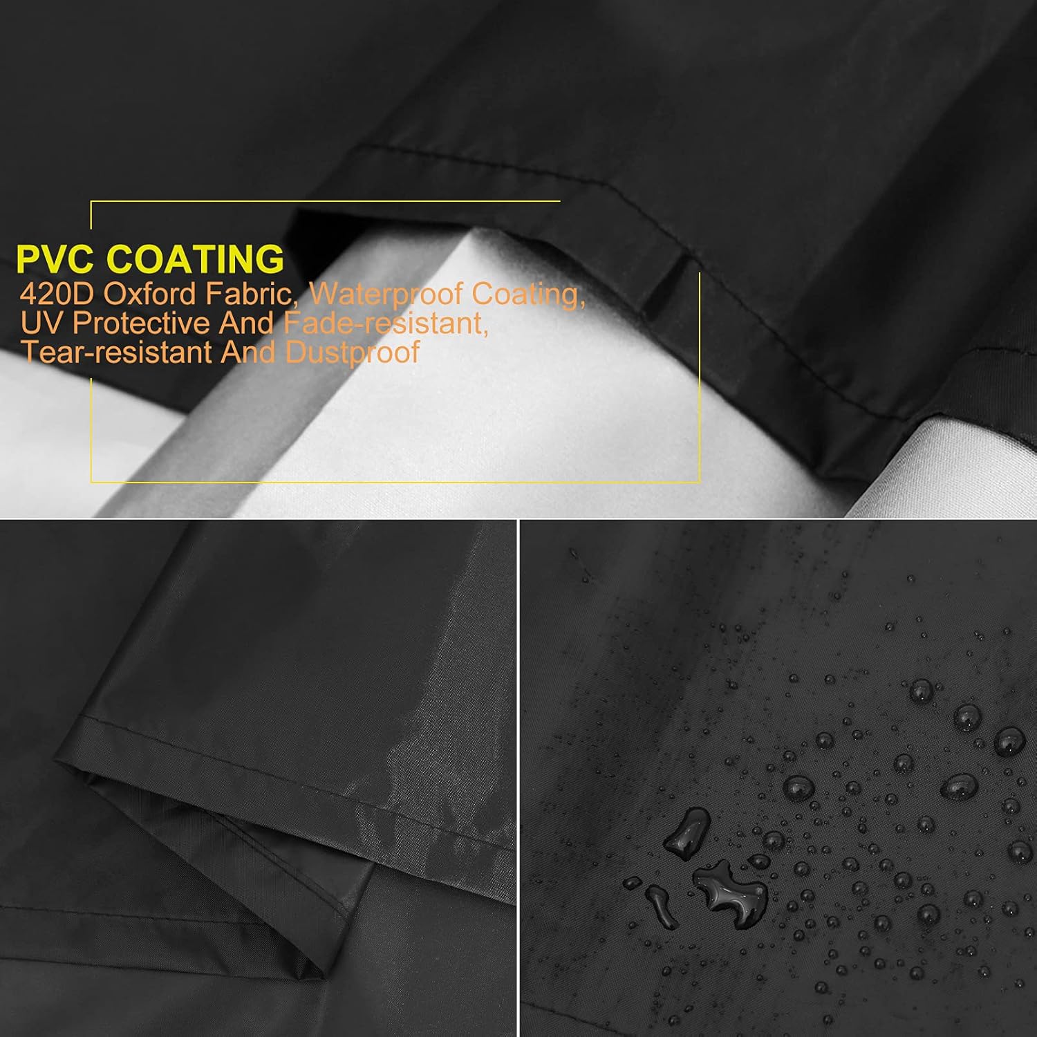 Outdoor Swing Cover 3 Triple Seater Hammock Cover Garden Swing Cover Garden Hammock Glider Chair Cover Patio Furniture Cover UV Resistant Swing Canopy Cover All Weather Protection(87x49x67 inch) Black