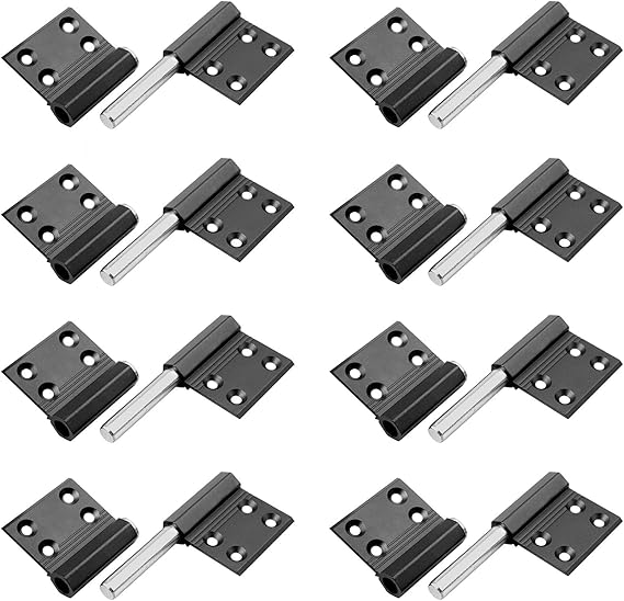 4 Pairs 4 Inches(100mm) Black Lift Off Hinge Flag Hinges Detachable