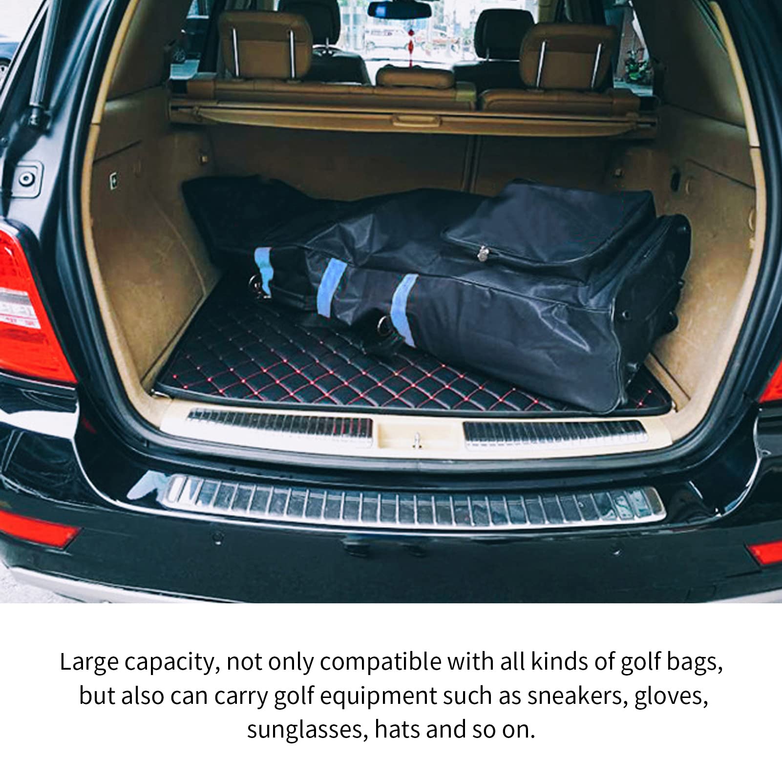 Sac de Voyage de Golf avec Roulettes 600D Oxford Pliable Aviation Bag Club Case