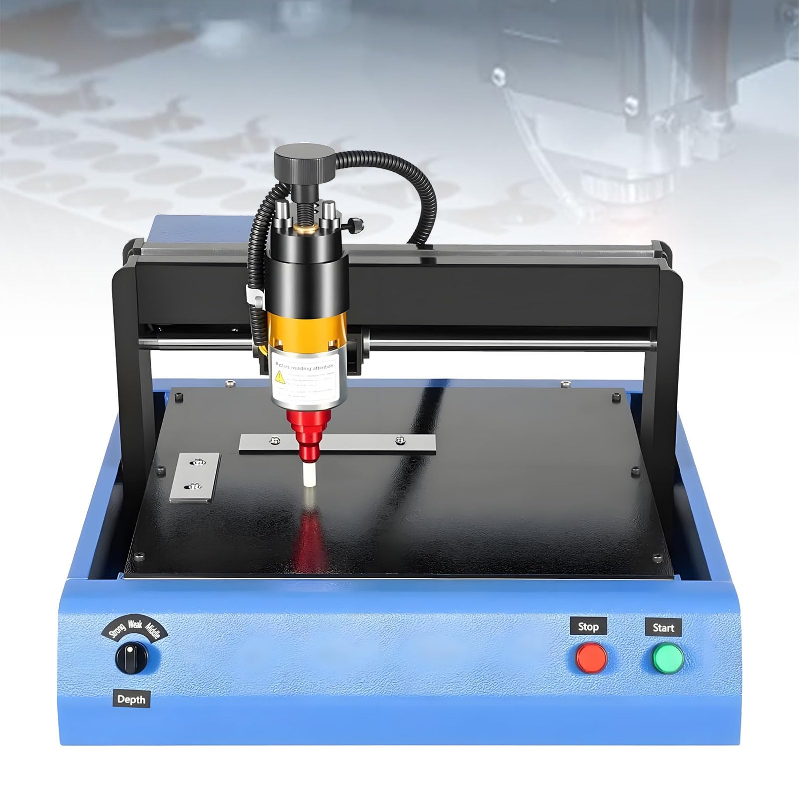 LwiftGal Electric Metal Marking Machine, 400W Metal Engraving Machine, Dot Peen Engraver, Precision Industrial Engraving Tool for Metal Tags, Nameplates, Steel Signs 200 * 150mm