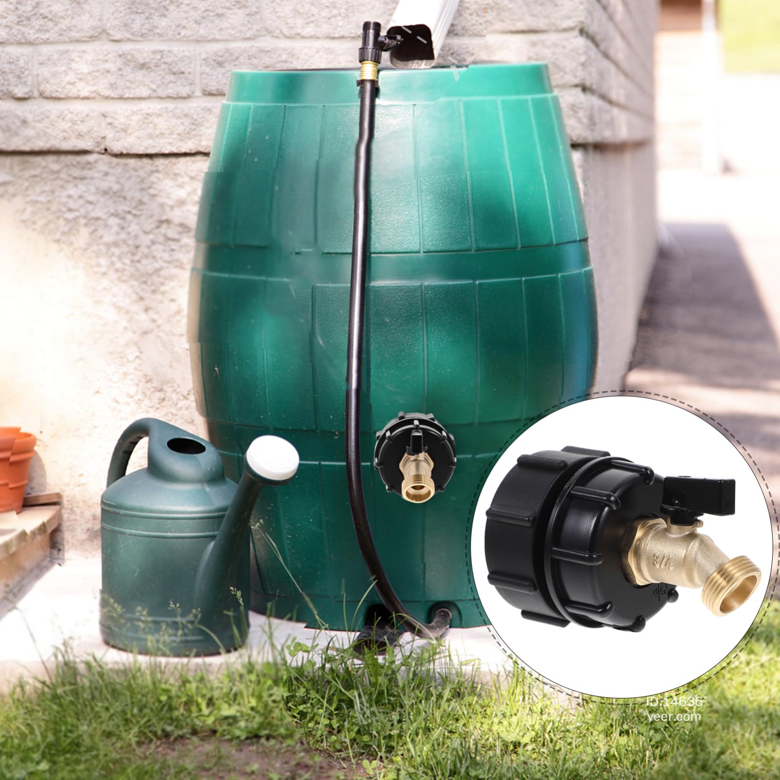 ibasenice 3 Piezas Adaptador IBC Grifo de Jardín para Barriles de Agua de Accesorio de Duradero y Instalación