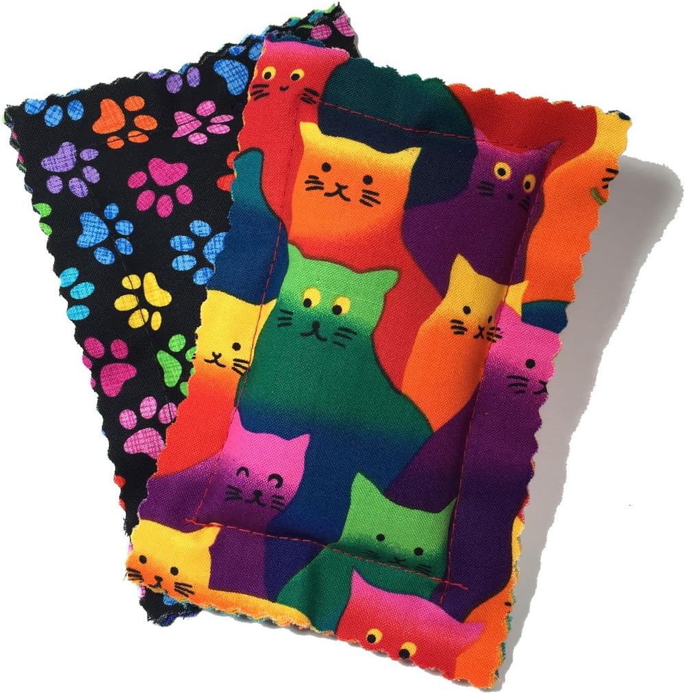 Johnson Pet Products Catnip Pillow Sacks Two Pack Crazy Cat - Handmade in The USA