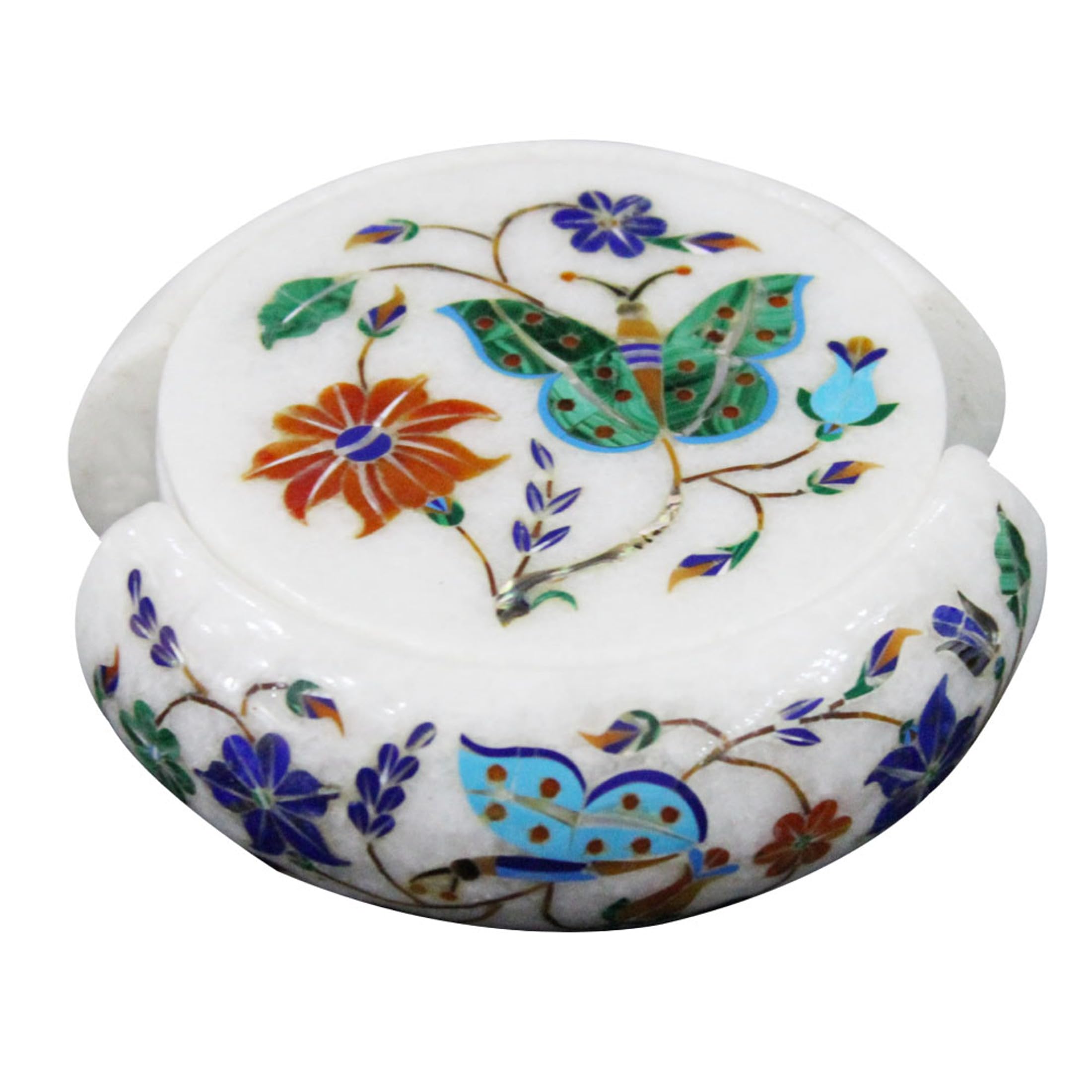 Sous-verres incrustés en marbre idée cadeau décoration élégante