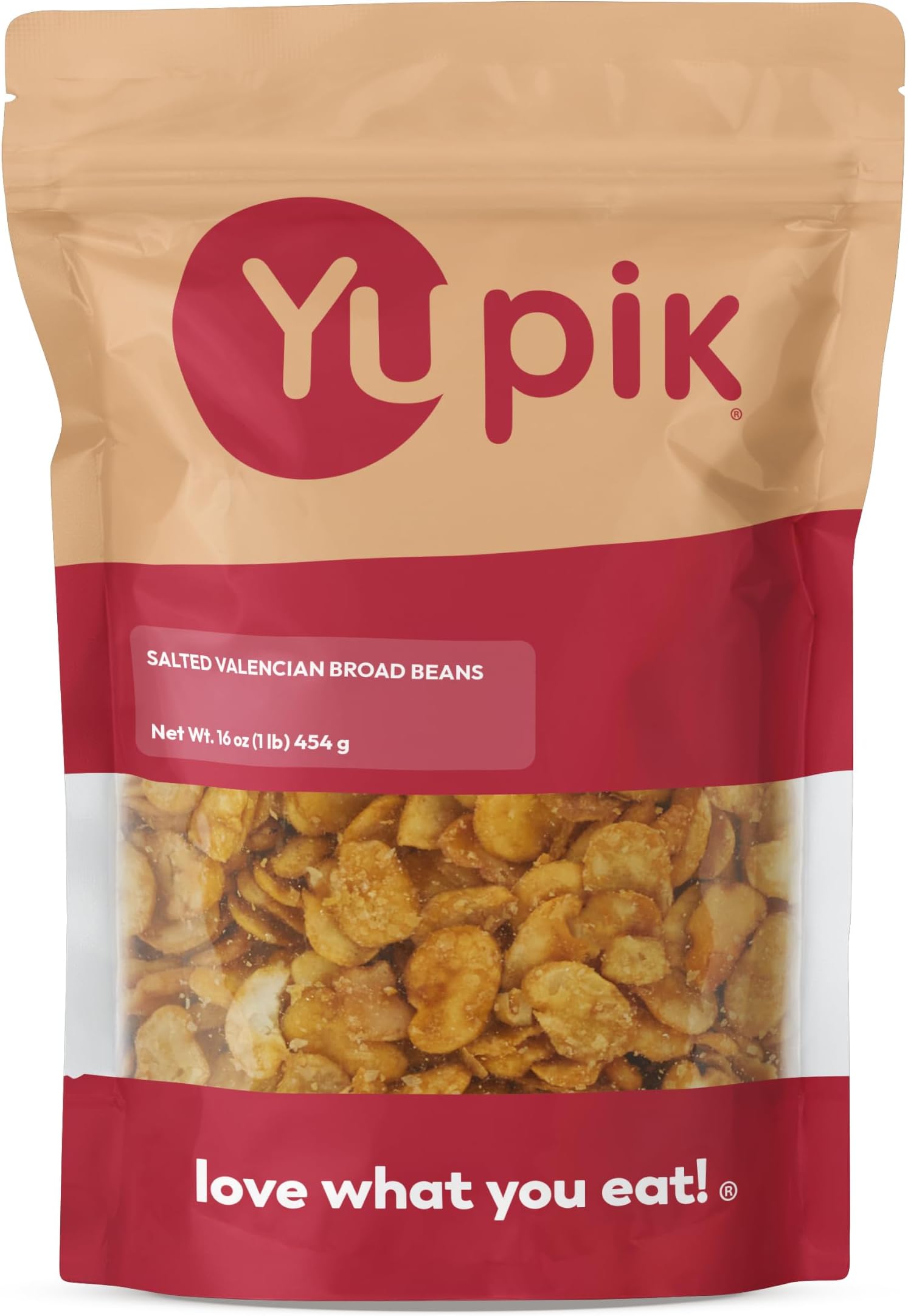 Yupik Salted Valencian Broad Beans, 1 lb (16 oz), High Protein Snack, Vegan, Gluten-Free Snack, Crunchy & Savory Split Beans for Salads, Soups, Trail Mixes, Picnics & More