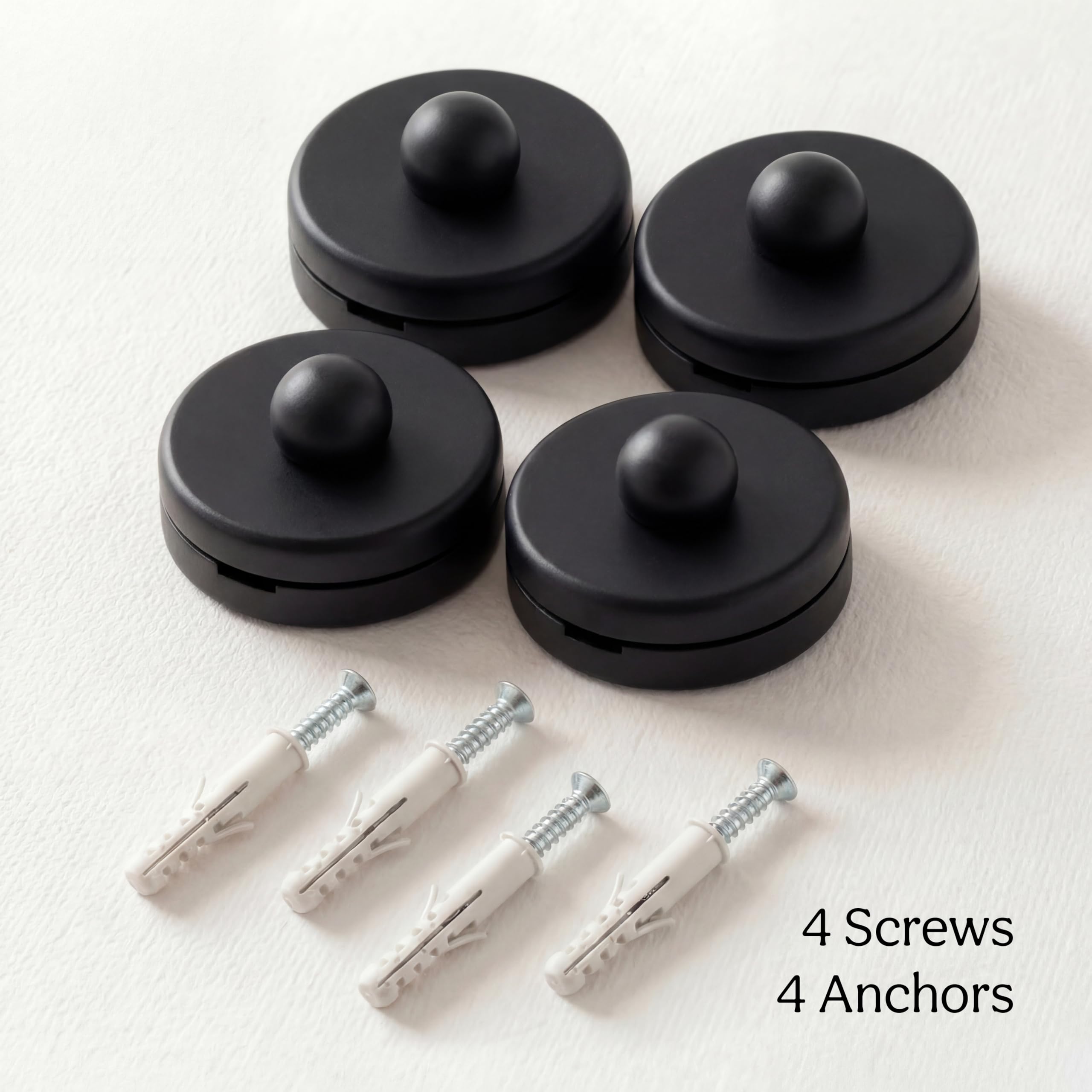 4 clips para colgar tapices de pared, colgador de edredón para pared, estante de colchas, perchas para alfombras, abrazaderas redondas para mantas y otros textiles (negro)