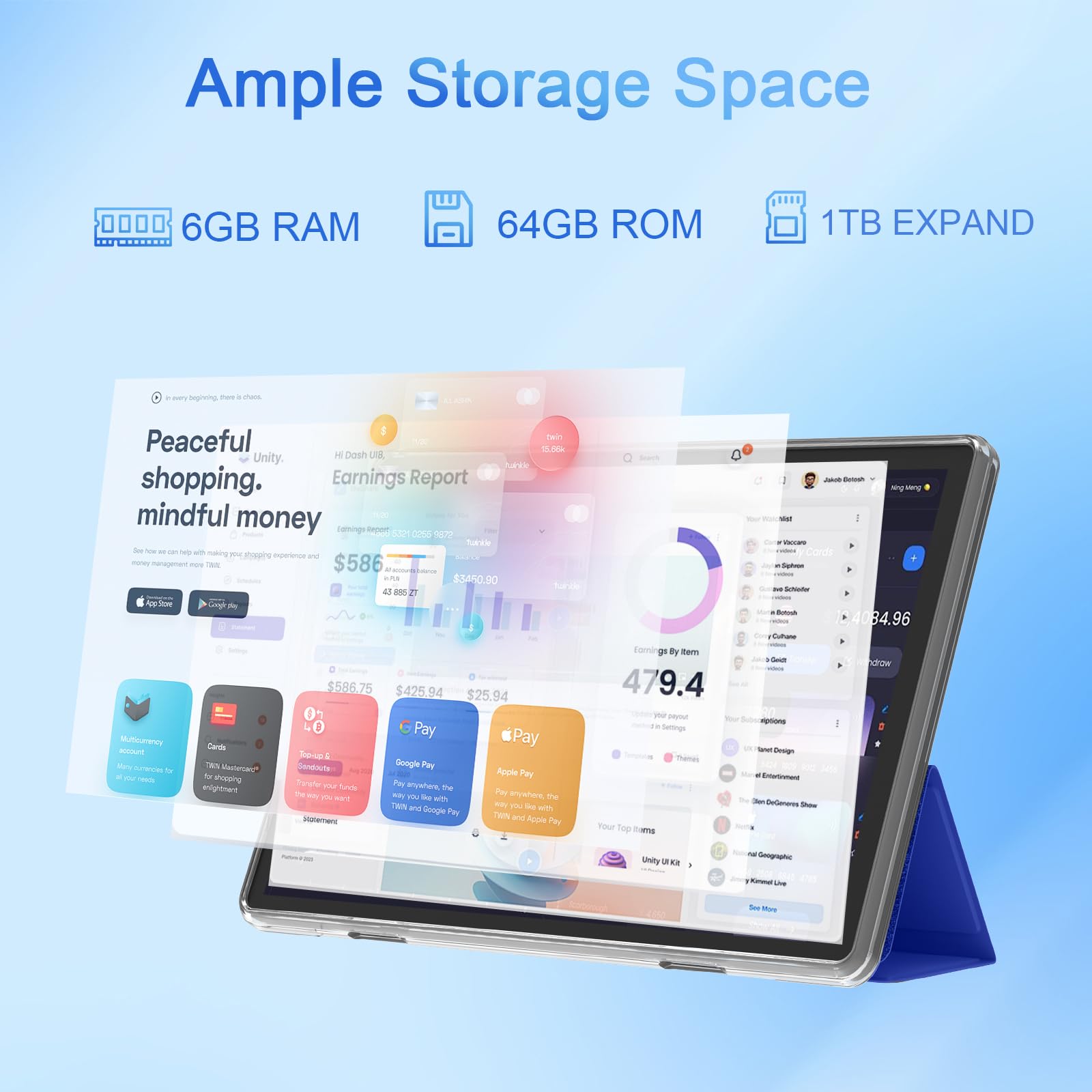 Amazon.co.jp: HUIHUANG Androidタブレット、10.1インチ Android 14