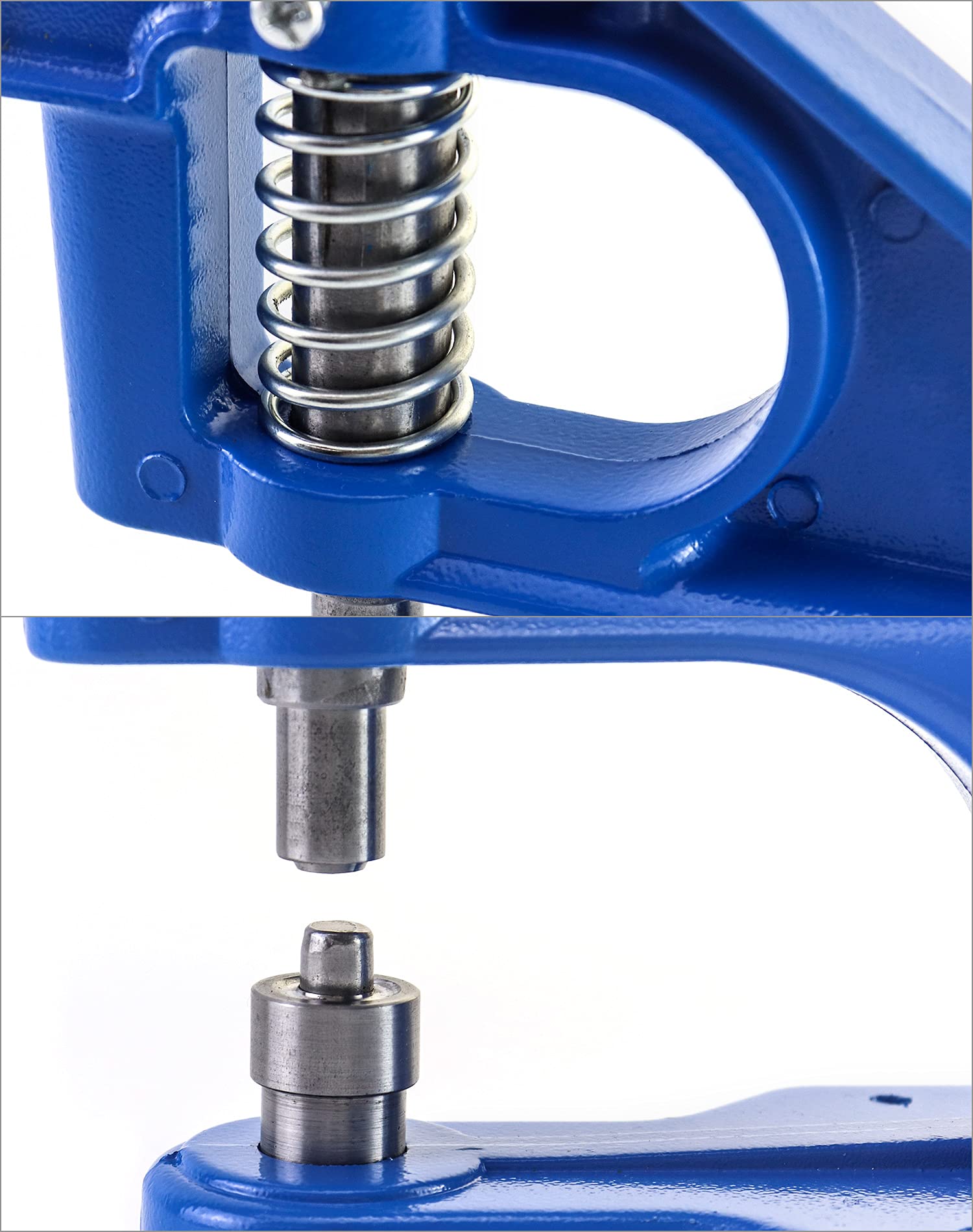 QWORK® Presse a Oeillets, Machine à Poinçonner à Oeillets Presse à Oeillets avec 3 Matrices et 1500 Oeillets, pour Cuir Textile