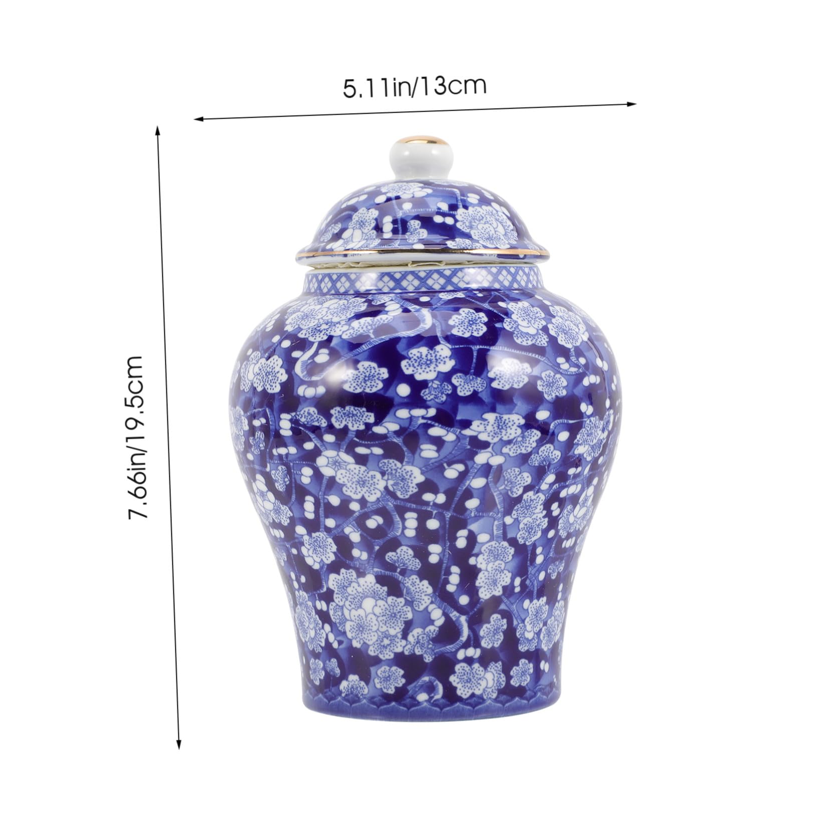 Baluue Keramik Teedose Chinesischen Stil Aufbewahrungsbox Vorratsdose Antik Teeblatt Motiv Retro Design für Losen Tee Zuhause Deko Schreibtisch