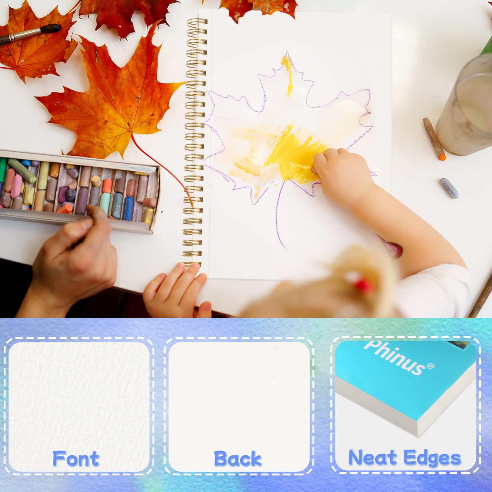 Phinus Watercolor Sketchbook - 30 Sheets -6