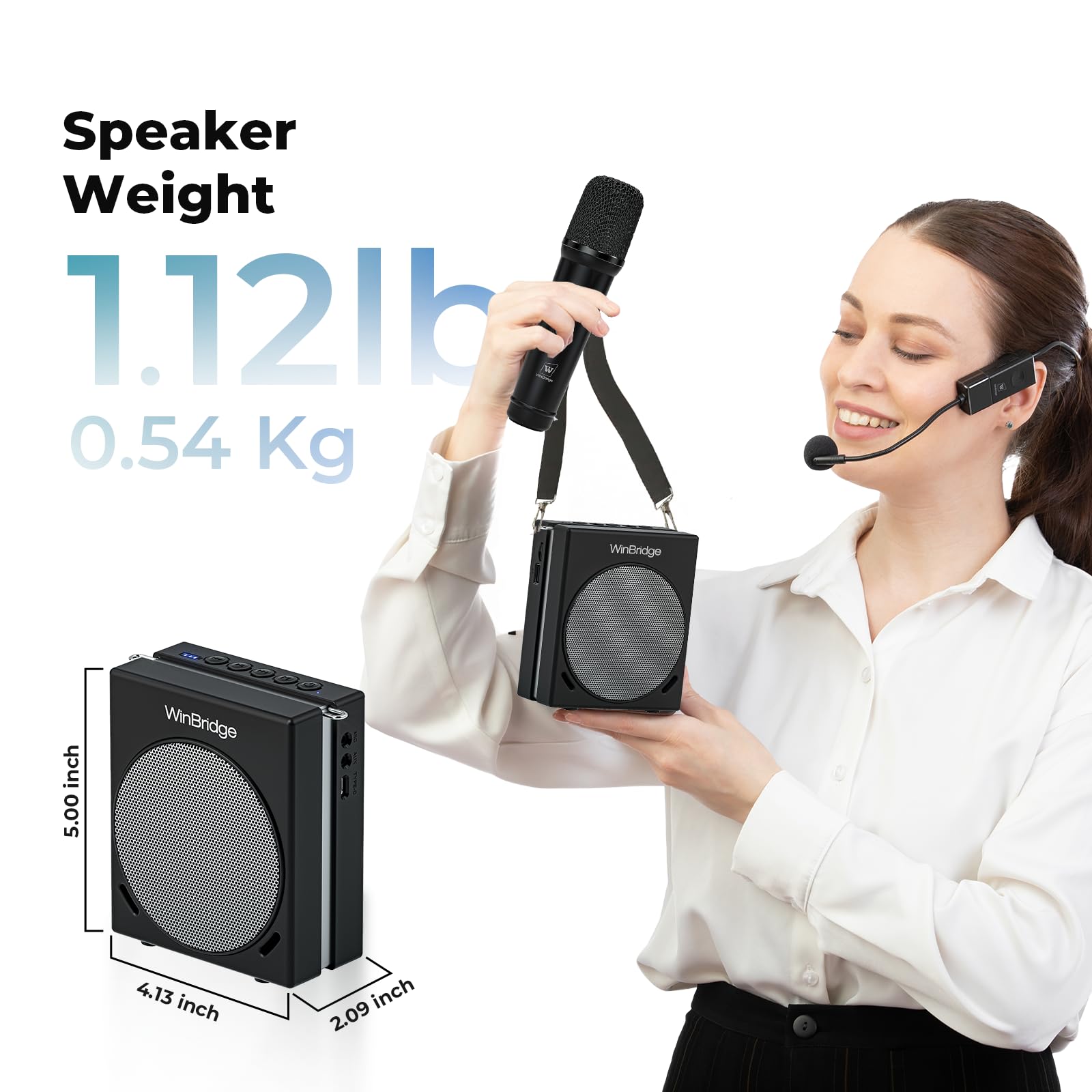 261068 wwinbridge 拡声器 ヘッドセットマイク大音量 Amazon | wwinbridge コンパクトスピーカー ハンドヘルドマイク ヘッド
