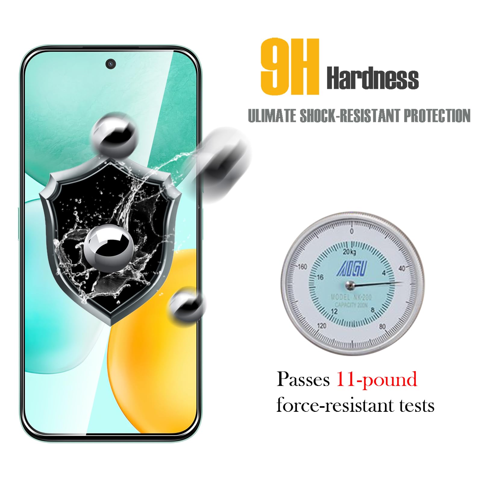 Aiziki 2 Pellicole In Vetro Temperato 9H Per Honor X6C/200 Pro/300 Pro: HD Anti-Graffio E Anti-Impronte, Copertura Totale