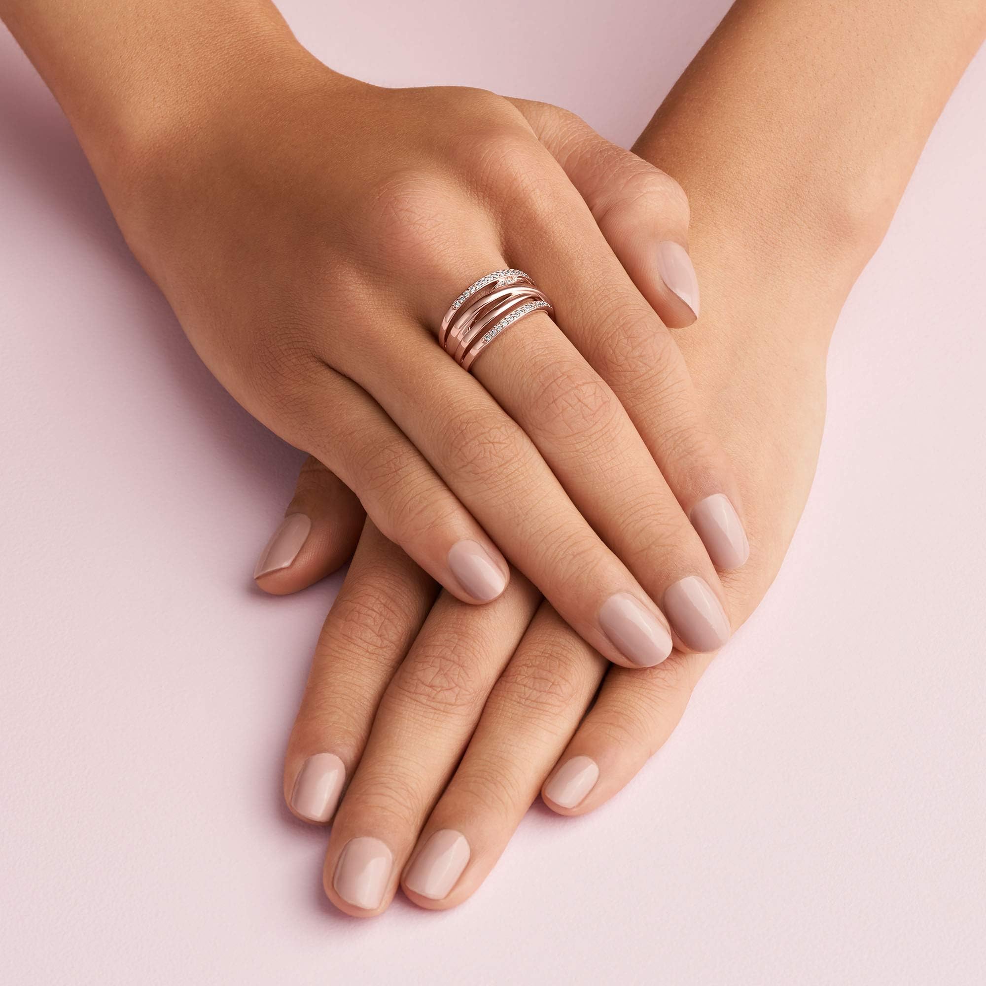 Amazon.co.jp: パンドラEntwinedリング、Pandora Rose & Clear CZ