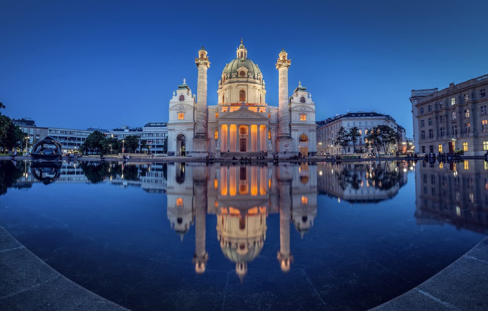 puzzle dla dorosłych puzzle 1000 sztuk Miasto austria kościół noc miasto wiedeń 75x50cm