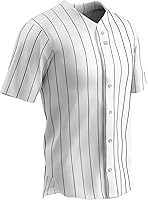 CHAMPRO Boys Ace Polyester Button-Front Baseball Jersey - Youth S-XL, Durable, Customizable & Comfortable