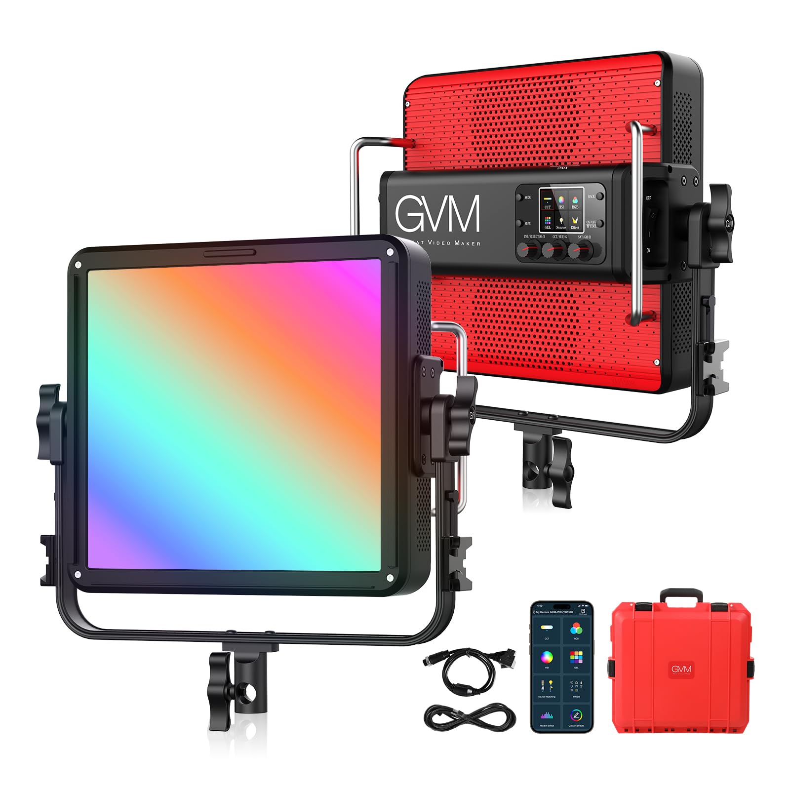 Gvm 150w Led Video Light Panel 17200lux 5m Photography