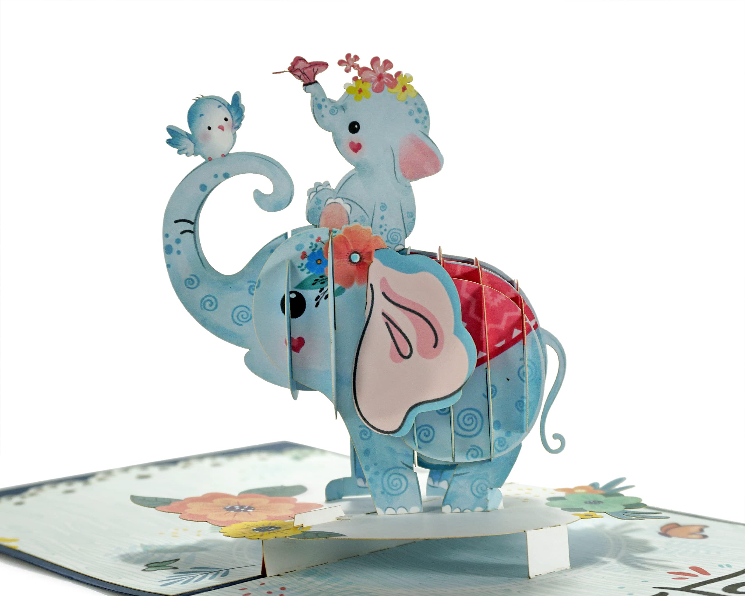 Elephant Mommy and Baby 3D Pop Up Card.Mother’s day collection. Sweet Surprise gift for first time Mothers Daughter, Wife - Image 3