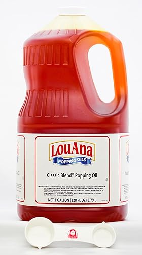 LouAna - Aceite clásico de mezcla de 1 galón con cuchara medidora Sophley Bonus  Perfecto para noches de cine y amantes de las palomitas de maíz