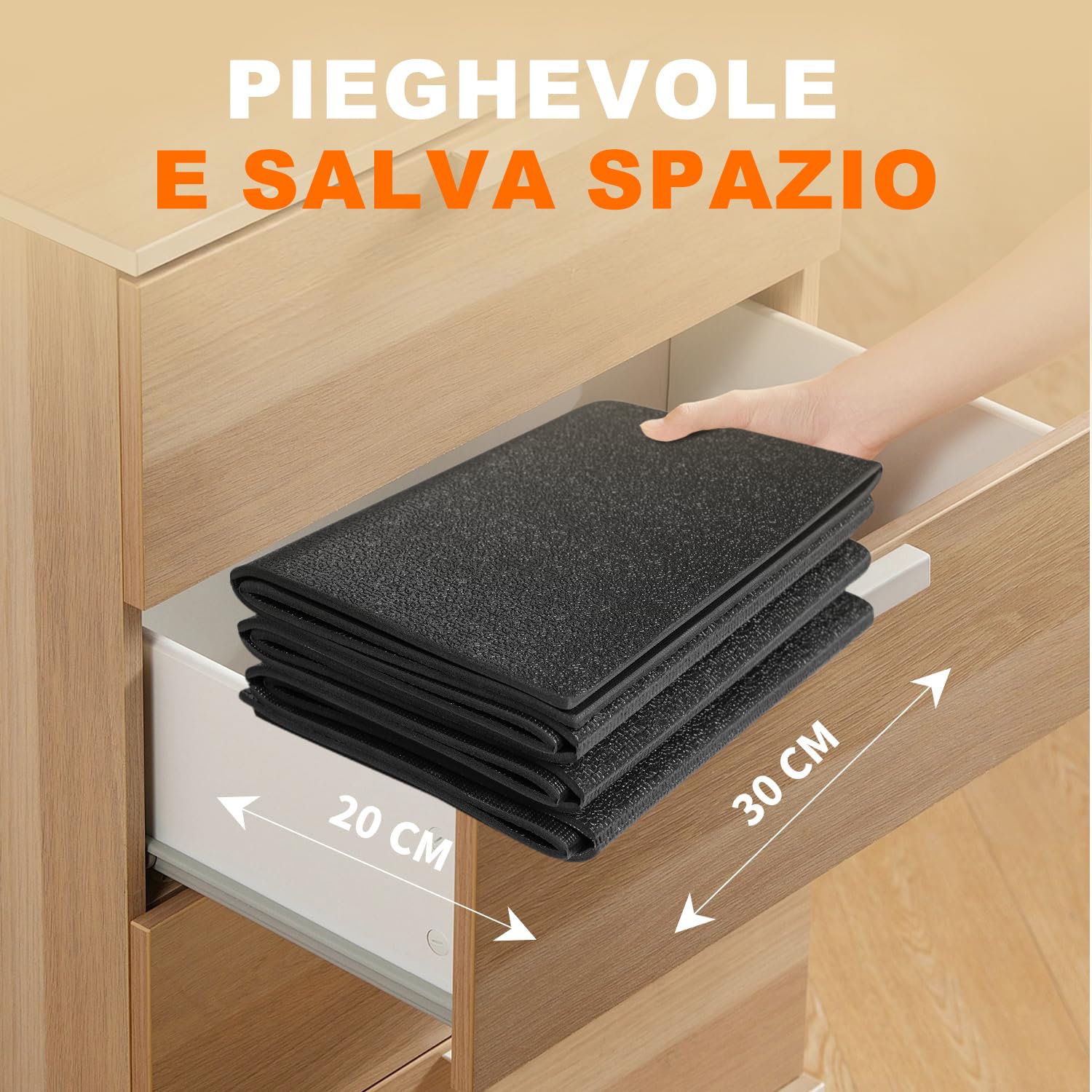 Stepwaver Pieghevole 140x60x0.4CM Tapis roulant Walking Pad Mat per tappeto | Materiale PVC ad alta densità, sotto tapis roulant su tappeto, protezione del pavimento per bici, ellittica, tapis roulant