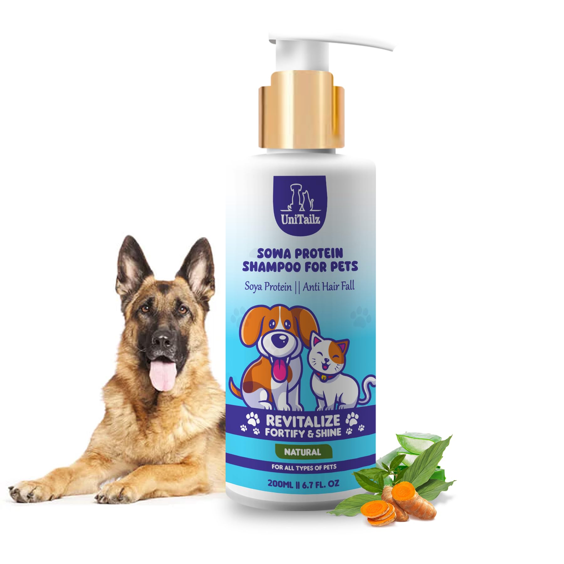 Unitailz Sowa Protein Shampoo For German Shepherd Dog | Soya Protein Shampoo |Cleans Pollutants, Dirt | Healthy Pet Fur Nourish, Silky & Shiny | Anti Hair Fall Shampoo For All Type Of Dog Breed –200ml (B0D5ZPCD4R) Amazon Price History, Amazon Price Tracker