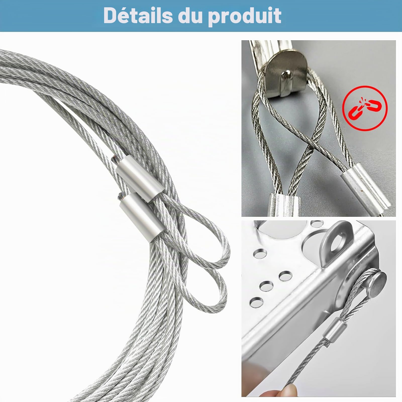 Paire de câbles pour porte de garage Wayne Dalton TorqueMaster 304,8 cm