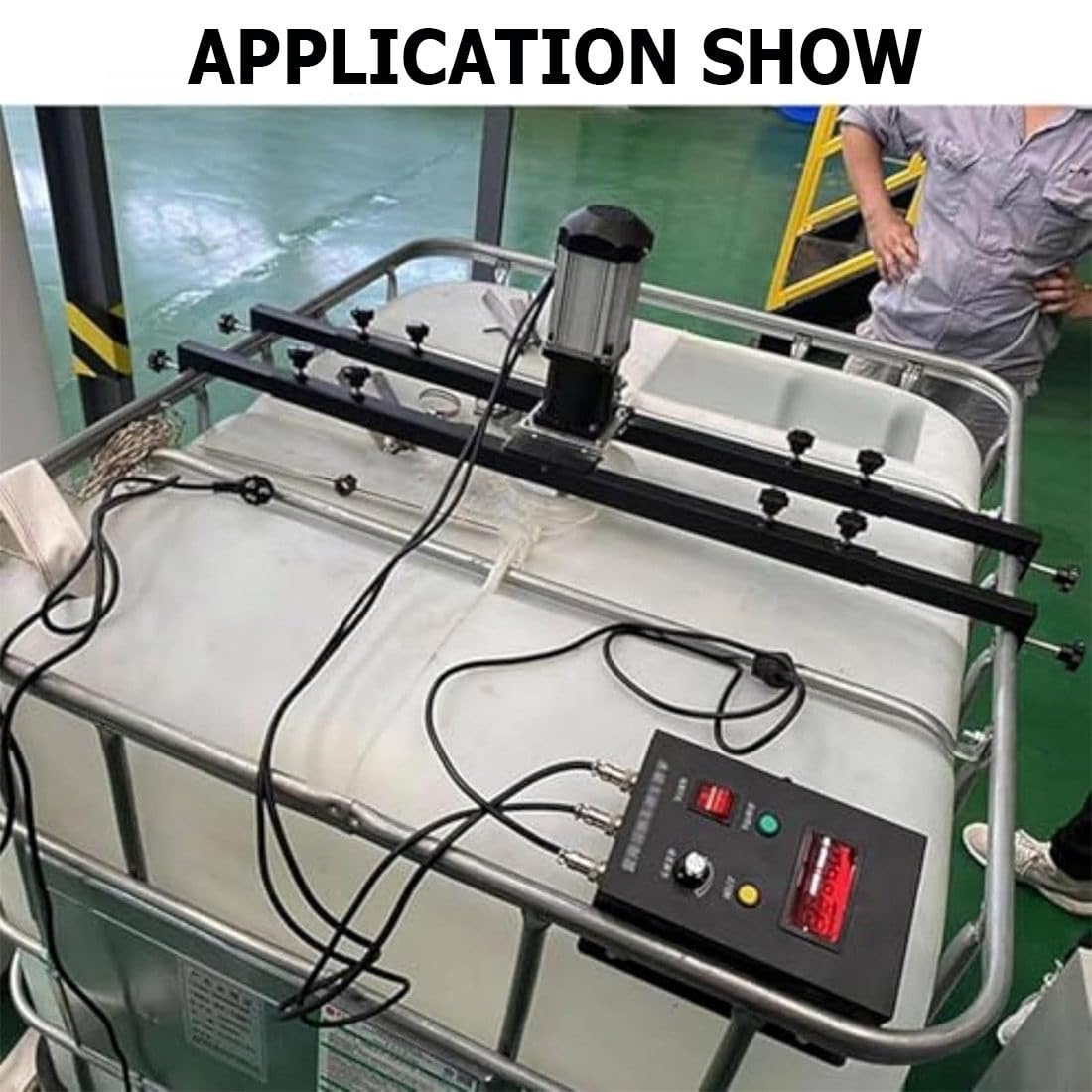 Máquina mezcladora eléctrica de tanque, ajustable de 70 a 120 cm, agitador de alto par de 30 nm para mezclar pintura, tinta y soluciones
