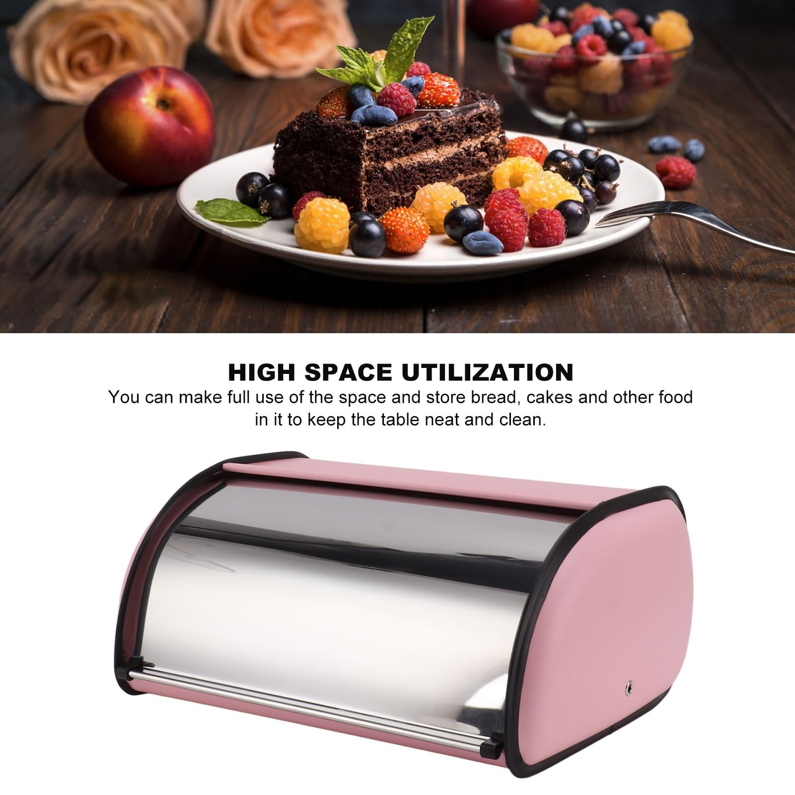 Naroote Roll Top Bread Box con Design per Conservazione