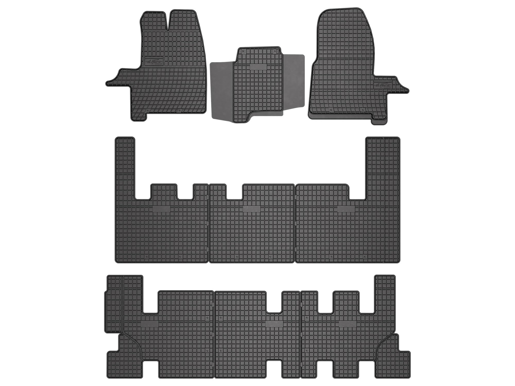 Dywaniki gumowe kompatybilne z Ford Transit Custom (2012-2021), SOLIDPRO