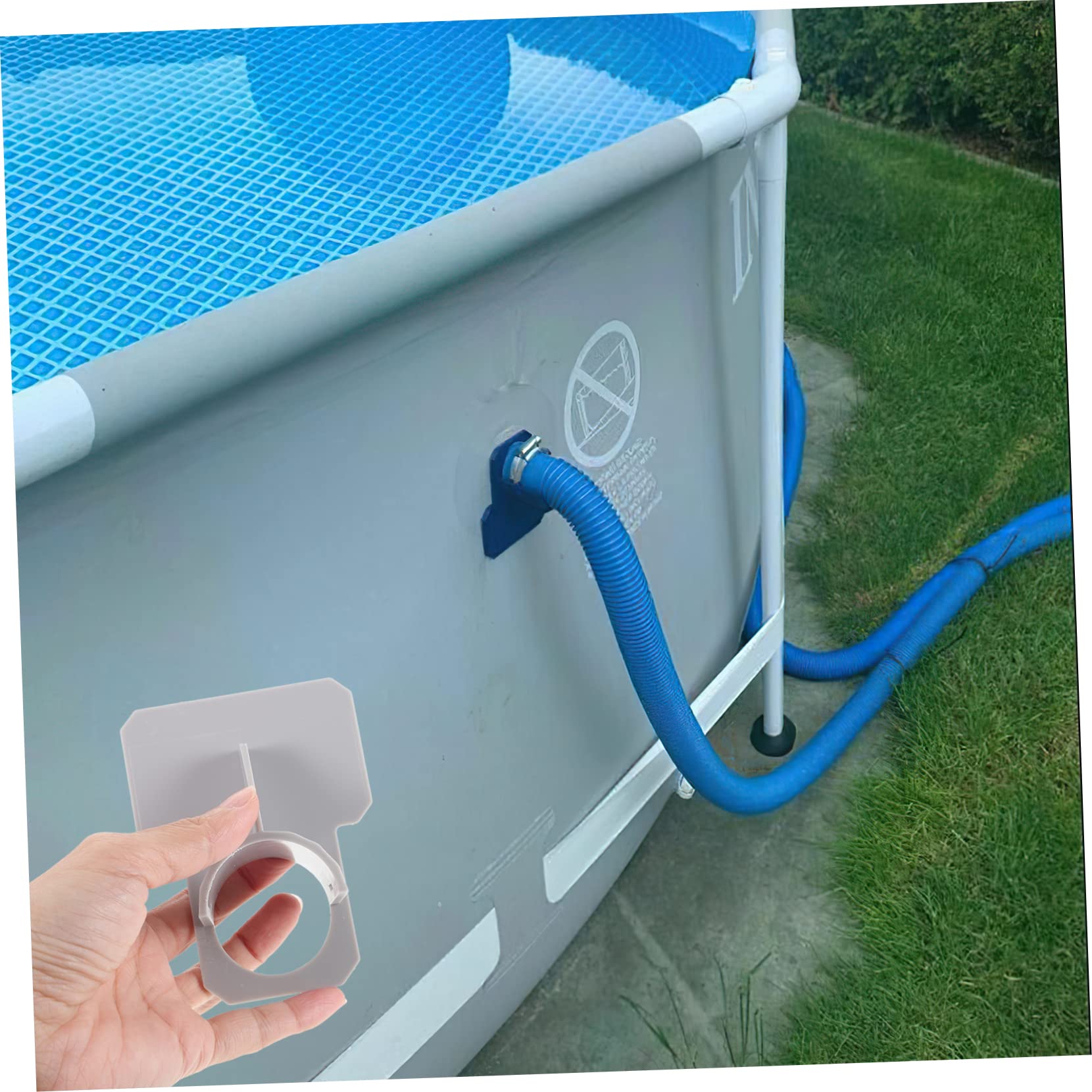 Kisangel 5 Juegos Soporte De Tubería De Piscina Soporte De Fijación De Manguera Accesorios para Piscinas Soporte para Manguera De Piscina Mangueras De De Piscina Bridas El Plastico