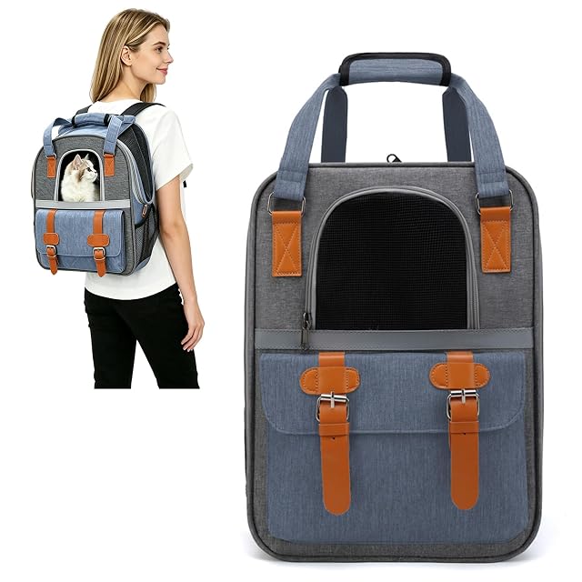 PETCUTE Mochila para Mascotas,Mochila Gatos Transporte