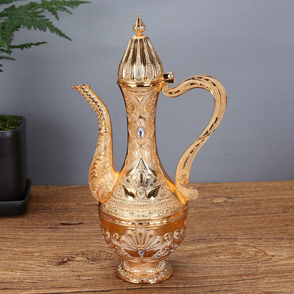 Set da tè turco estetico, bicchieri, bicchieri da vino, da vino europei multifunzionali, set da caffè turco, squisito stile retrò, resistente in