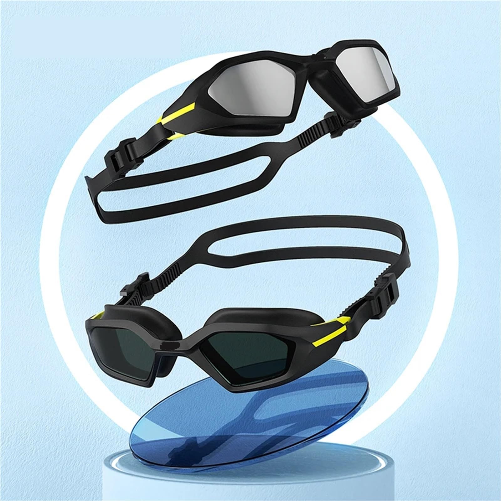 Gafas de natación Profesionales antiniebla, Impermeables, Gel sílice, Gafas Buceo, competición para Piscinas