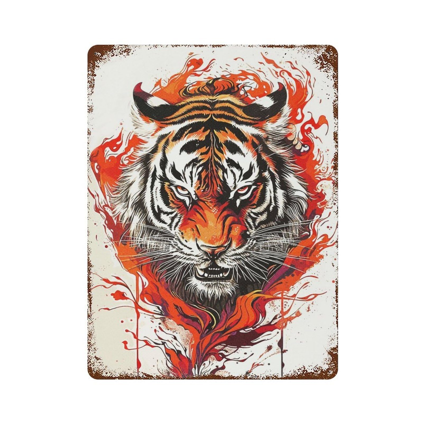 King in Color Rusty Metal Tin Sign 15.7"x11.8", Ideal for Pub, Kitchen And Man Cave Decor
