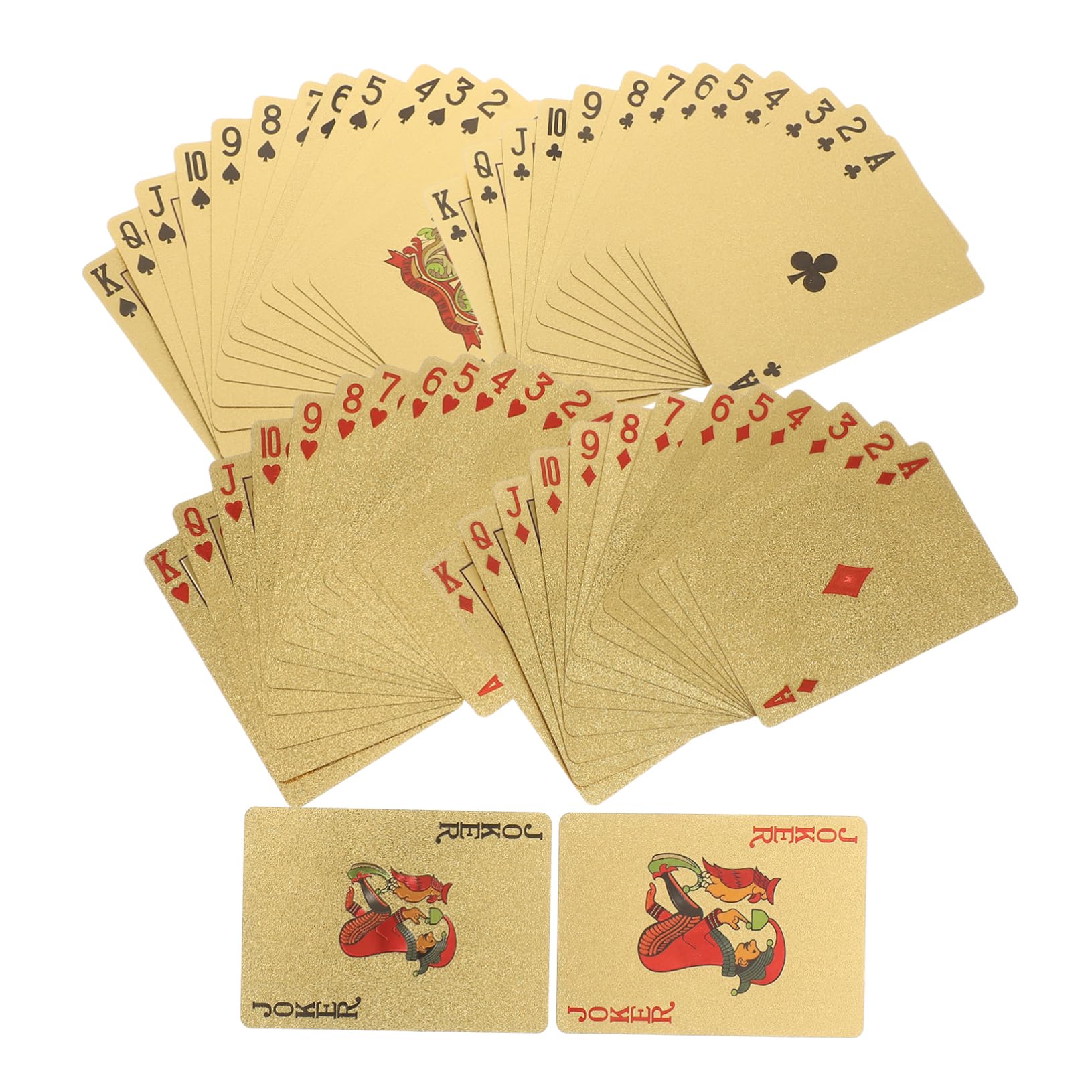 Abaodam 5 Cajas Naipes de Papel de Oro Naipes a Prueba de Agua Naipes novedosos Jugando a Las Cartas a Prueba de Agua Juguete Juegos de Cartas de Juegos de Mesa la Mascota