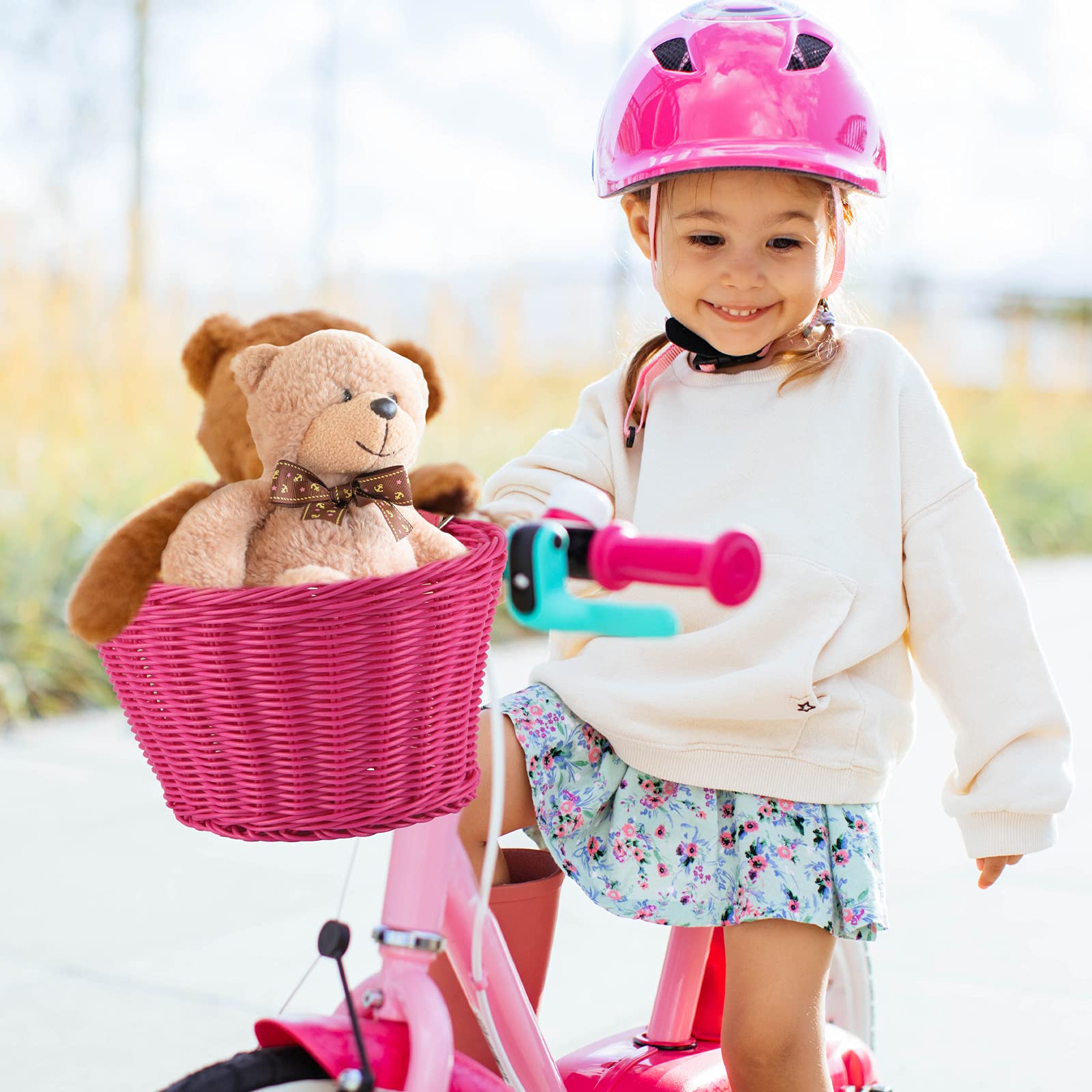 Panier de vélo pour enfants de 12 à 16 ans avec autocollant à faire soi-même