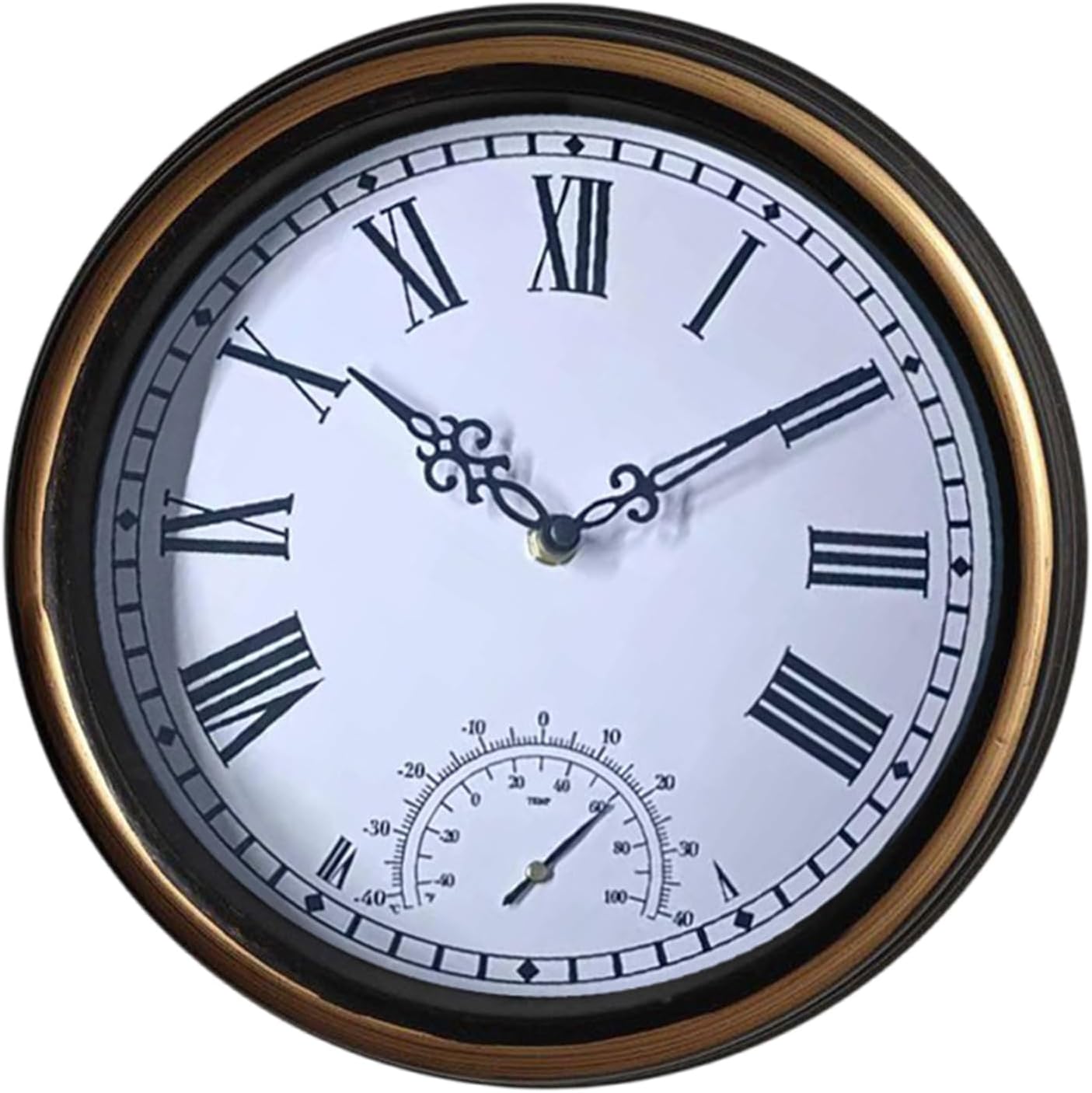 12in Outdoor Wall Clock Clock with for Garden Outdoor Wall Elegant Decorative Clock Home Decors