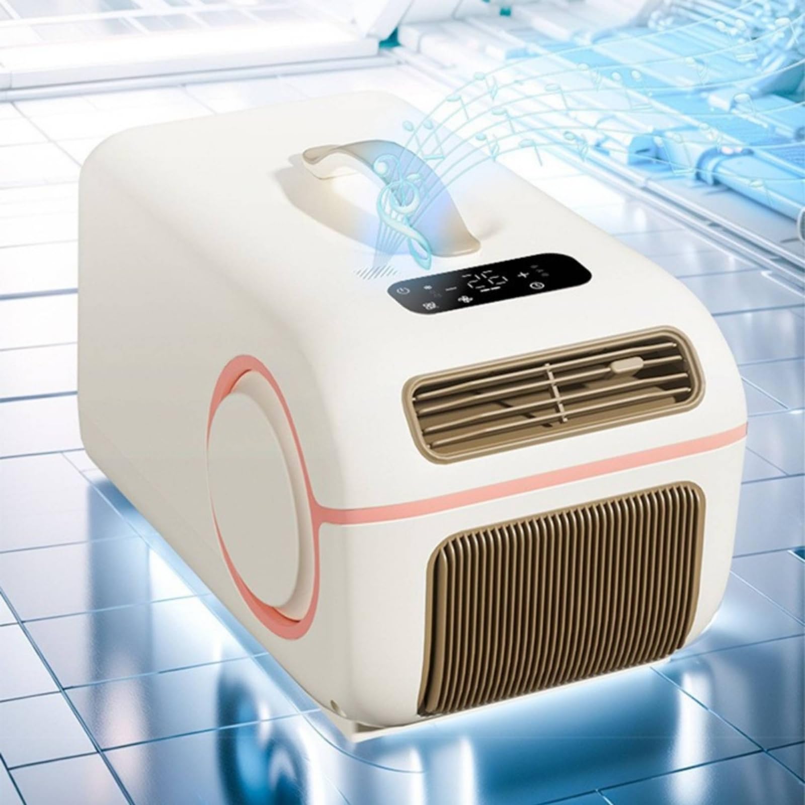 Gralara Condizionatore Portatile 2 in 1 con, 220V Spina Europea, E01 Modello Intelligente Caldo E Freddo
