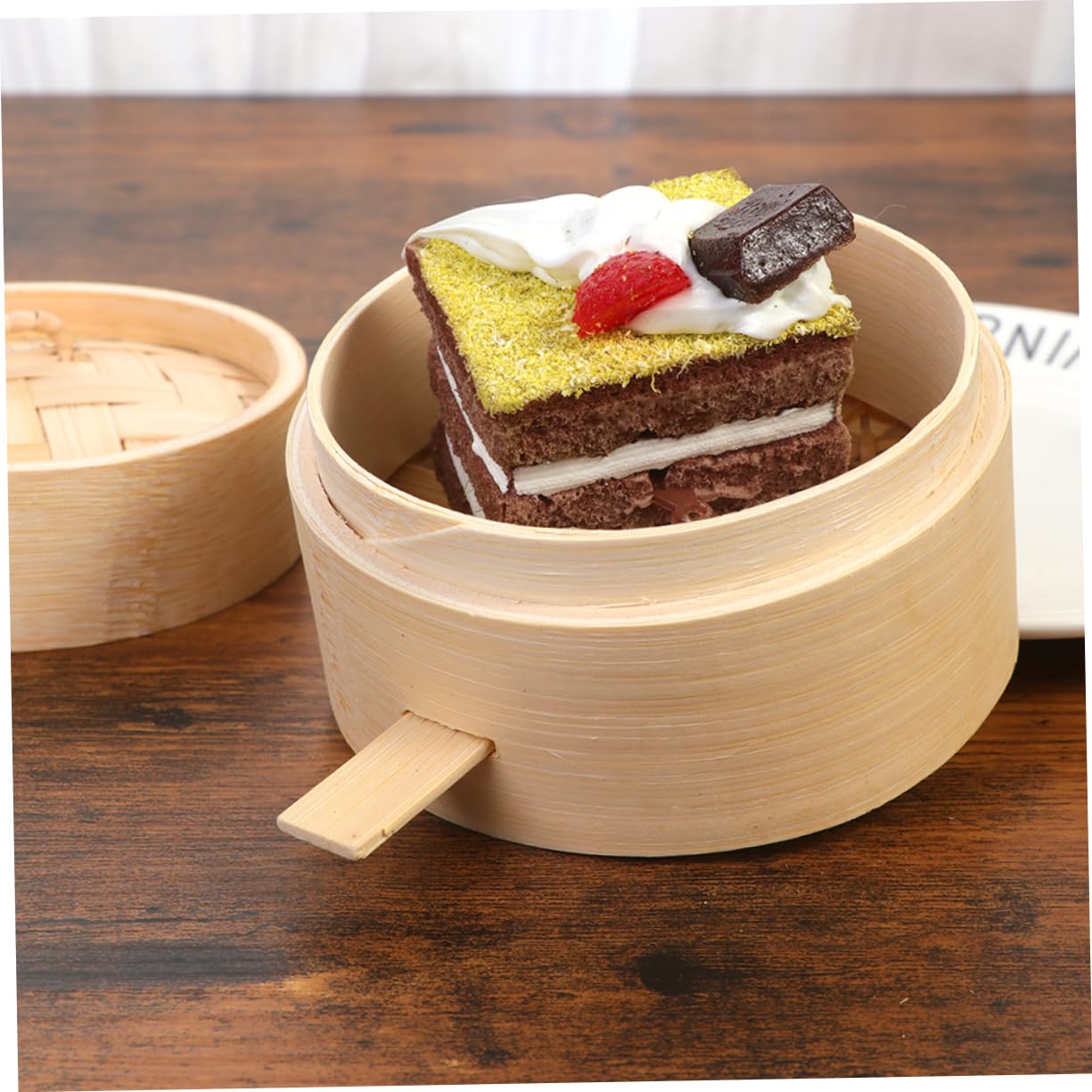 COLLBATH 2 Sätze Dampfkorb aus Holz Dampfgarer für asiatische Gerichte chinesischer Dampftopf Dampfgarer zum Nachtisch Dampfkörbchen chinesischer Dampfer Knödel Hölzern